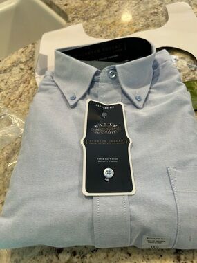 Eagle Shirtmakers Light Blue Button-Down Dress Shirt
